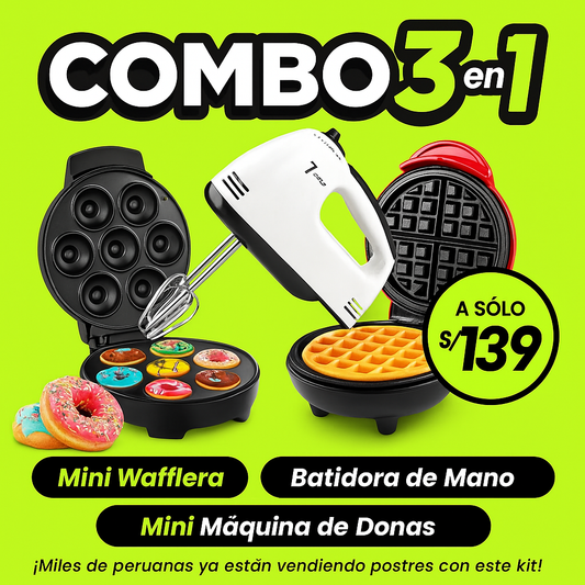 Combo Dona, Waffle y Batidora