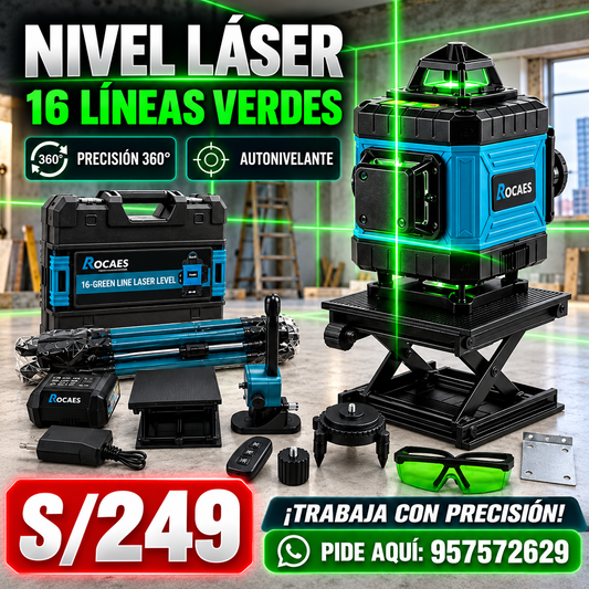 Nivel Laser 16 de líneas Verdes
