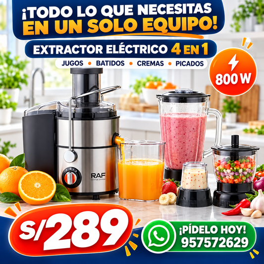 Extractor Eléctrico Multifuncional 4en1