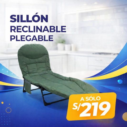 Sillón reclinable plegable portátil