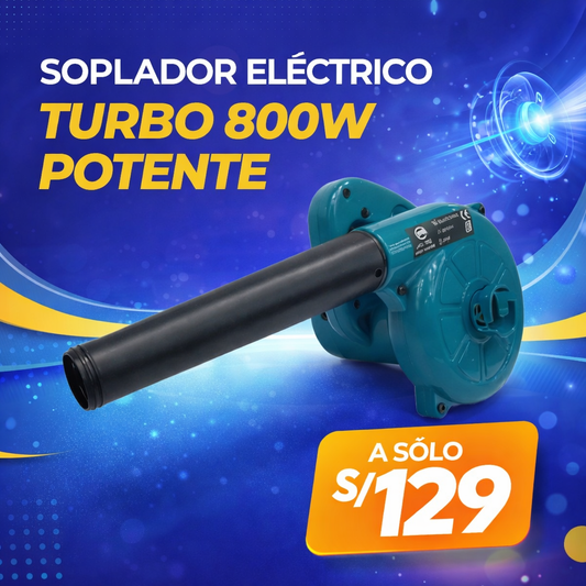 Soplador Eléctrico Turbo 800W Potente