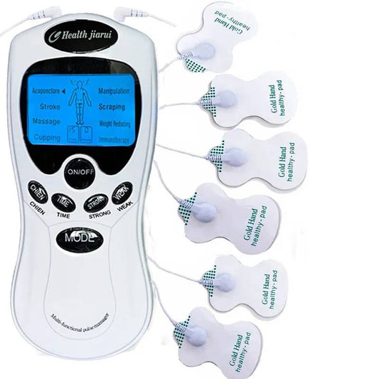 TENS: Electro estimulador + 8 Parches Digital Ondas