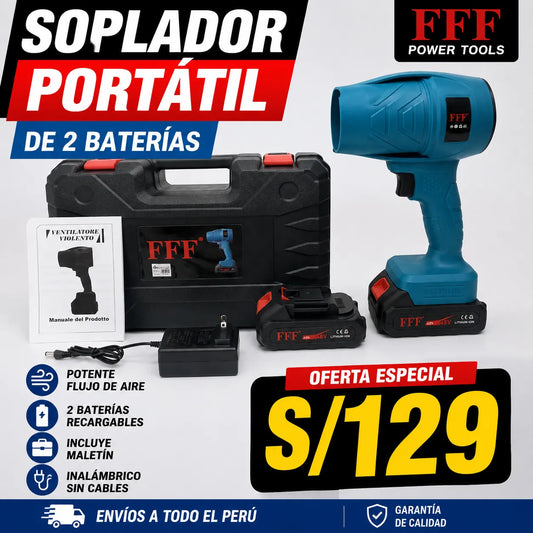 SOPLADOR PORTATIL DE 2 BATERIAS