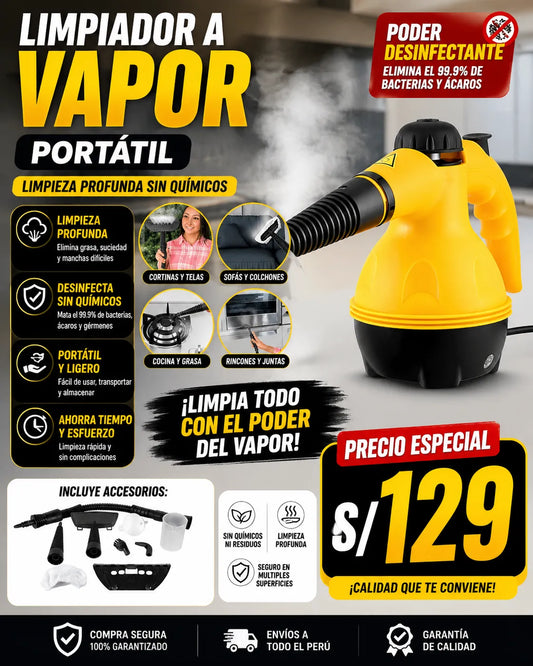 Limpiador de Vapor 10 en 1 Limpieza Profunda