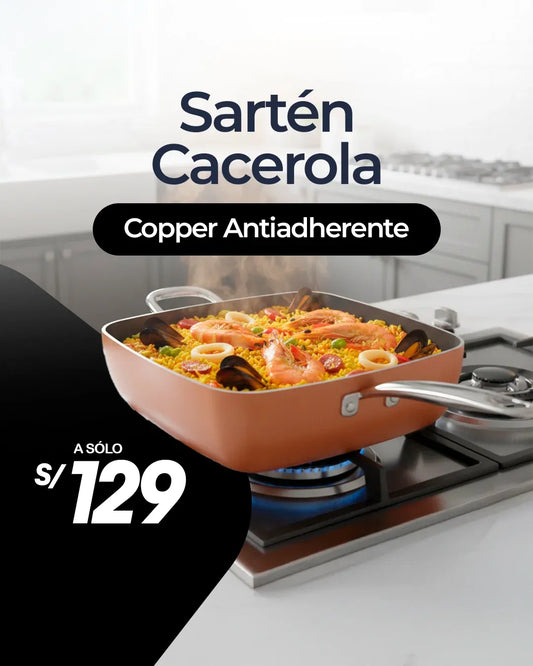Sartén Cacerola Copper Antiadherente