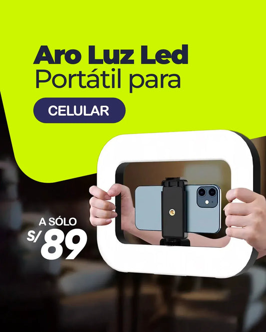 Aro Luz Led Portátil para Celular