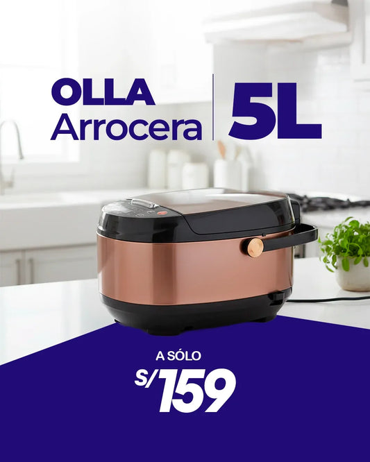 Olla Arrocera de 5 Litros Antiadherente