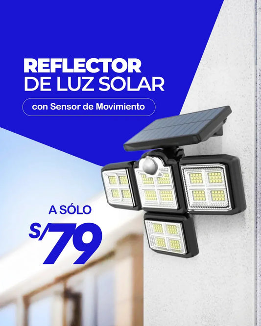 Reflector de luz Led solar y sensor de movimiento