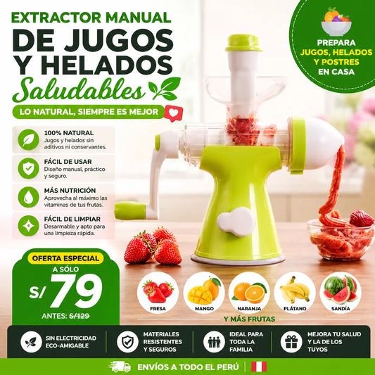 Extractor Premium de Jugos y Helados Saludables