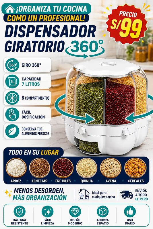DISPENSADOR DE MENESTRA GIRATORIO